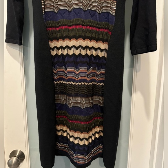 LAUNDRY by SHELLI SEGAL MIDI Dress Size M Rich Multicolored Western Fall Unique - Picture 6 of 14